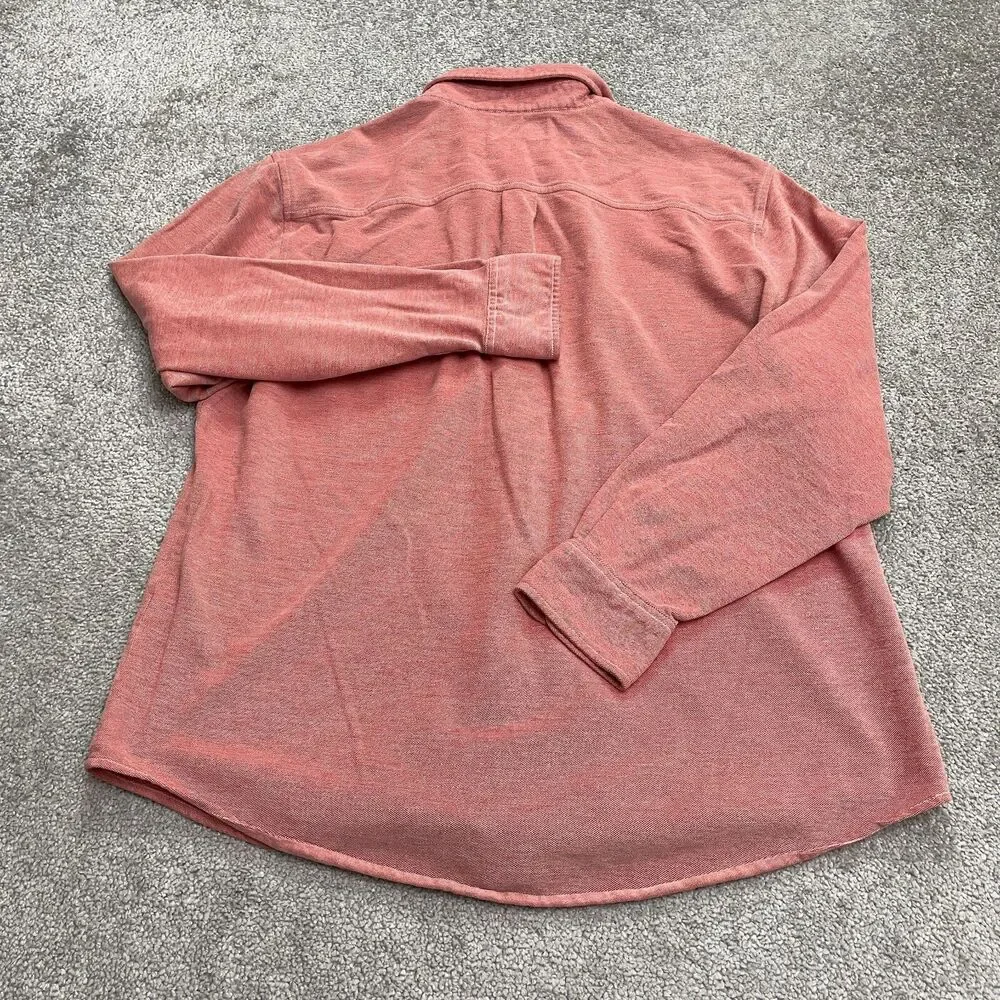 Bonobos Standard Fit Button Down Shirt Mens XL Brick Red Long Sleeve Cotton Knit